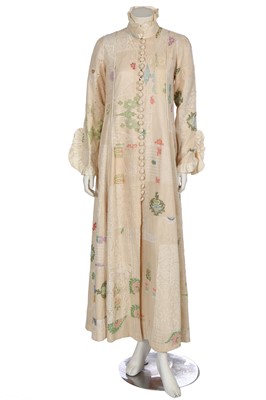 Lot 507 - A Catherine Buckley jacquard lace coat/dress, circa 1970