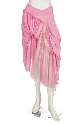 Lot 239 - A Comme des Garçons pink nylon and ivory tulle skirt, 2004