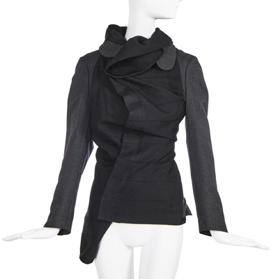 Lot 237 - A Comme des Garçons grey and black wool jacket, 2004