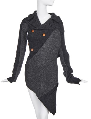 Lot 240 - A Comme des Garçons knitted grey sweater dress, 'Free Knitting' collection, Autumn-Winter 2002-3