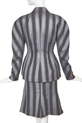 Lot 101 - A Vivienne Westwood striped grey wool suit, 'Storm in a Teacup' collection, Autumn-Winter 1996-97