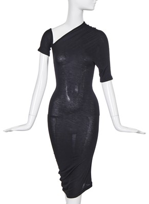 Lot 286 - A John Flett black jersey dress, 1980s