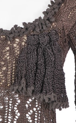 Lot 103 - A Vivienne Westwood brown knitted ensemble, 'Cafe Society' collection, Spring-Summer 1994