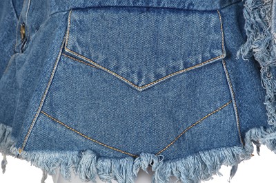 Lot 114 - A Vivienne Westwood slashed denim jacket, 'Cut, Slash & Pull' collection, Spring-Summer 1991