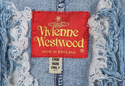 Lot 114 - A Vivienne Westwood slashed denim jacket, 'Cut, Slash & Pull' collection, Spring-Summer 1991