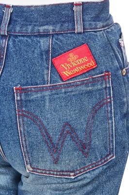 Lot 109 - A Vivienne Westwood blue cotton 'Marlene' ensemble, 'Always on Camera' collection, Autumn-Winter 1992-93