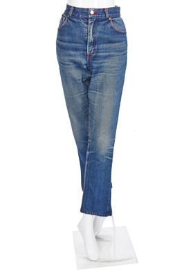 Lot 109 - A Vivienne Westwood blue cotton 'Marlene' ensemble, 'Always on Camera' collection, Autumn-Winter 1992-93