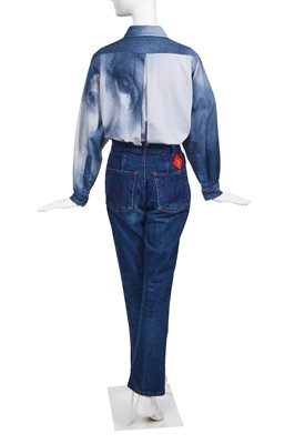 Lot 108 - A Vivienne Westwood 'Marlene' cotton ensemble, 'Always on Camera' collection, Autumn-Winter 1992-93