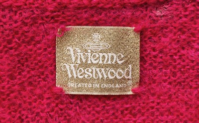 Lot 107 - A Vivienne Westwood knitted pink wool jumper, 'Always on Camera' collection, Autumn-Winter 1992-93