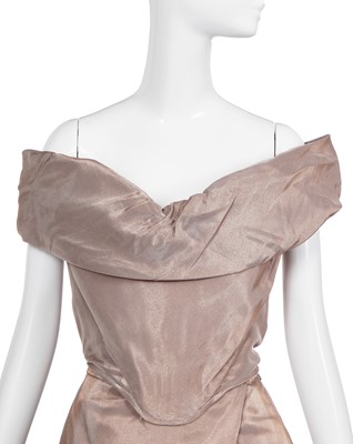 Lot 98 - A Vivienne Westwood pink-gold shot silk corset and skirt ensemble, 2000s
