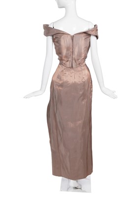 Lot 98 - A Vivienne Westwood pink-gold shot silk corset and skirt ensemble, 2000s