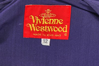 Lot 118 - A Vivienne Westwood purple acrylic stencilled ensemble, 'Portrait' collection, Autumn-Winter 1990-91