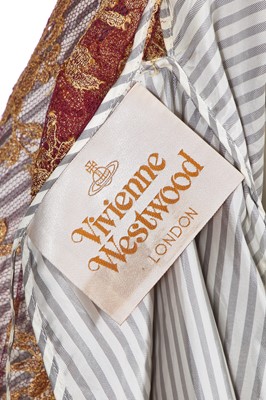 Lot 113 - A Vivienne Westwood striped 'lining' and lace ensemble, 'Exhibition' collection, Autumn-Winter 2004-05
