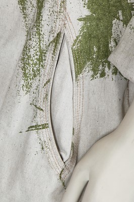 Lot 110 - A Vivienne Westwood 'grass stain' print linen-blend coat, 'Summertime' collection, Spring-Summer 2000
