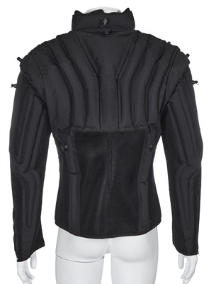 Lot 47 - An Issey Miyake men's black polyester and mesh inflatable jacket, Spring-Summer 2001