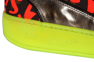 Lot 30 - A pair of Louis Vuitton x Stephen Sprouse men's neon graffiti monogram trainers, Spring-Summer 2001