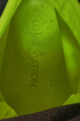 Lot 30 - A pair of Louis Vuitton x Stephen Sprouse men's neon graffiti monogram trainers, Spring-Summer 2001