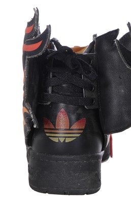 Lot 9 - A pair of Addidas by Jeremy Scott men's flame trainers, 2008