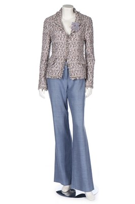 Lot 134 - A Chanel pastel-coloured tweed jacket, 2004,...