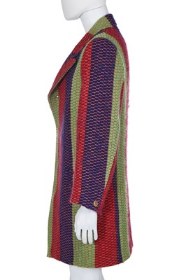 Lot 41 - A Yohji Yamamoto men's multicoloured wool coat, circa 2000