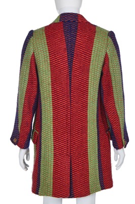 Lot 41 - A Yohji Yamamoto men's multicoloured wool coat, circa 2000