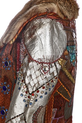 Lot 189 - David Allen of Carmen's custom-made patchwork snakeskin and fur jacket, 1973