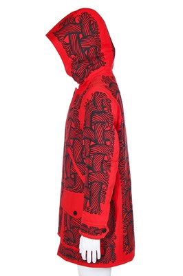 Lot 5 - A Louis Vuitton by Kim Jones men's printed red parka, Autumn-Winter 2015-16