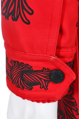 Lot 5 - A Louis Vuitton by Kim Jones men's printed red parka, Autumn-Winter 2015-16