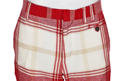 Lot 4 - A Vivienne Westwood men's red tartan viscose-blend suit, 2017