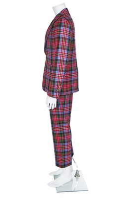 Lot 1 - A Vivienne Westwood men's 'circuit tartan' wool suit, circa 2020
