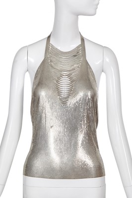 Lot 213 - A Paco Rabanne metal oroton halterneck top, probably 1990s