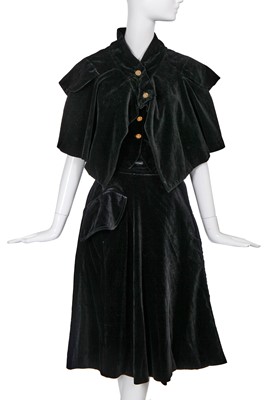 Lot 205 - A Vivienne Westwood black velvet ensemble, 1990s