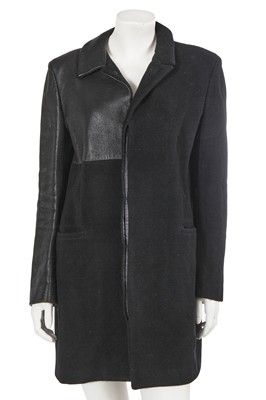 Lot 286 - A Yohji Yamamoto wool and leather jacket, Autumn-Winter 2002-03
