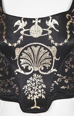 Lot 117 - A Vivienne Westwood black satin 'boulle' print corset, 'Portrait' collection