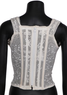 Lot 110 - A Vivienne Westwood flocked tulle 'Boulle' corset, probably 'Salon' collection, Spring-Summer 1992