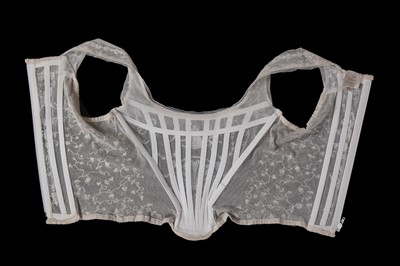 Lot 110 - A Vivienne Westwood flocked tulle 'Boulle' corset, probably 'Salon' collection, Spring-Summer 1992