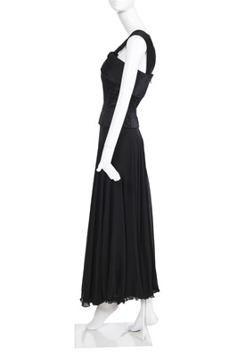 Lot 45 - A Chanel black silk evening ensemble, circa 1990