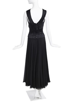 Lot 45 - A Chanel black silk evening ensemble, circa 1990