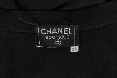 Lot 45 - A Chanel black silk evening ensemble, circa 1990
