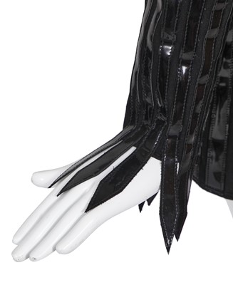 Lot 139 - A Thierry Mugler black vinyl 'Spike' dress, Autumn-Winter 1990-91