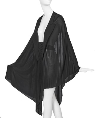 Lot 228 - A Maison Martin Margiela black viscose crêpe cape, Spring-Summer 2009