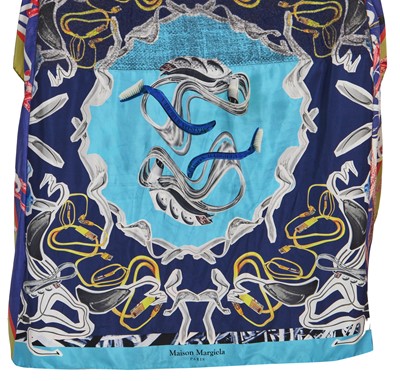 Lot 76 - A Maison Margiela by John Galliano printed wool and silk dress, Autumn-Winter 2020-21