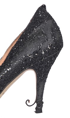 Lot 230 - Three pairs of Maison Martin Margiela distressed glittery heels, 2005