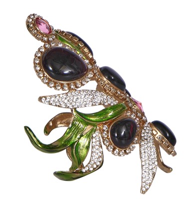 Lot 66 - An Yves Saint Laurent enamel and faux-gemstone cuff bracelet, Spring Summer 2004