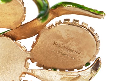 Lot 66 - An Yves Saint Laurent enamel and faux-gemstone cuff bracelet, Spring Summer 2004