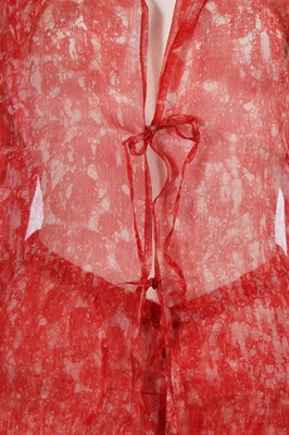 Lot 292 - An Issey Miyake printed silk gauze summer ensemble, Spring-Summer, 1986