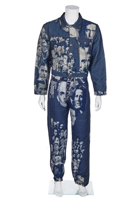 Lot 75A - Jean Paul Gaultier men's woven denim suit, 'Les Andro-jean's' collection, Spring-Summer 1993