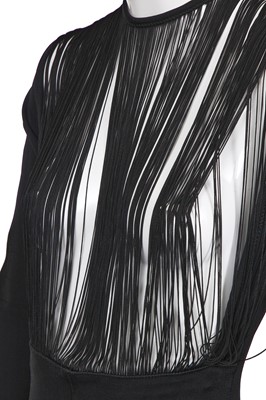 Lot 130 - A Jean Paul Gaultier black viscose jersey playsuit, circa 1990