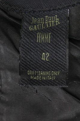 Lot 130 - A Jean Paul Gaultier black viscose jersey playsuit, circa 1990