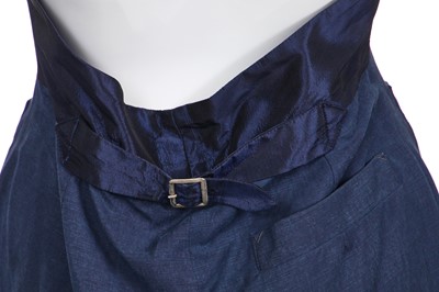 Lot 132 - A Jean Paul Gaultier blue silk-linen blend halter neck playsuit, circa 1990